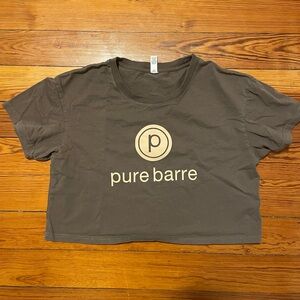 Pure Barre Brown Crop Tee
